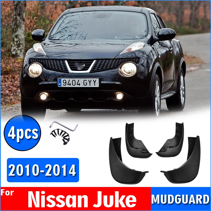 

Брызговики для Nissan Juke 2010-2014, грязеотталкивающие щитки, брызговики, автомобильные аксессуары, автомобильный стиль, передние и задние щитки, 4 ...