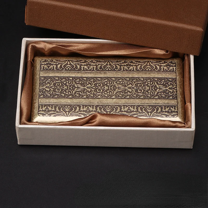 6 Styles Retro Distressed Slim 20 Stick Cigarette Case Unisex Cold Rolled Sheet Storage Box Couple Birthday Travel Gift - view 5