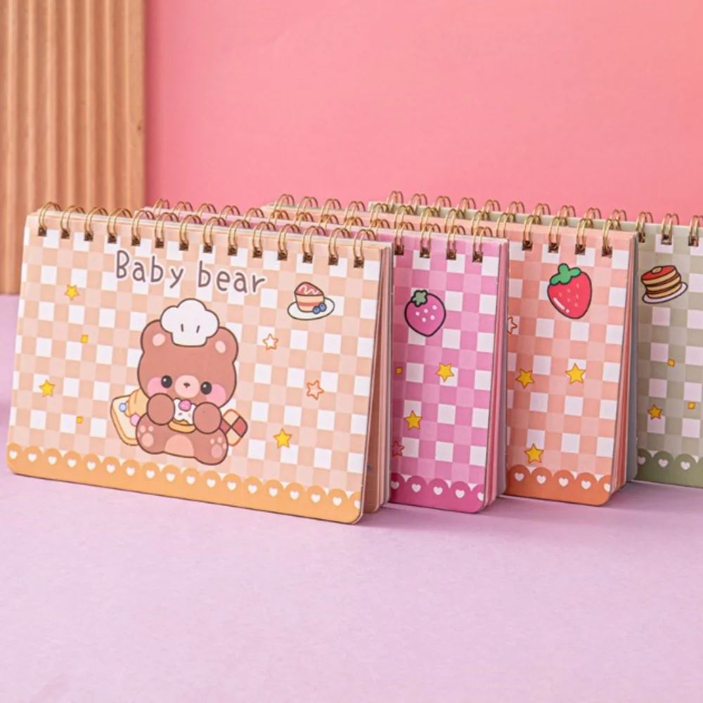 Cute Cartoon Weekly Planner Notebook, Páginas Internas Coloridas, Programação Diária, Classe Estudantil, Portable Notepad Organizer, 50 Folhas