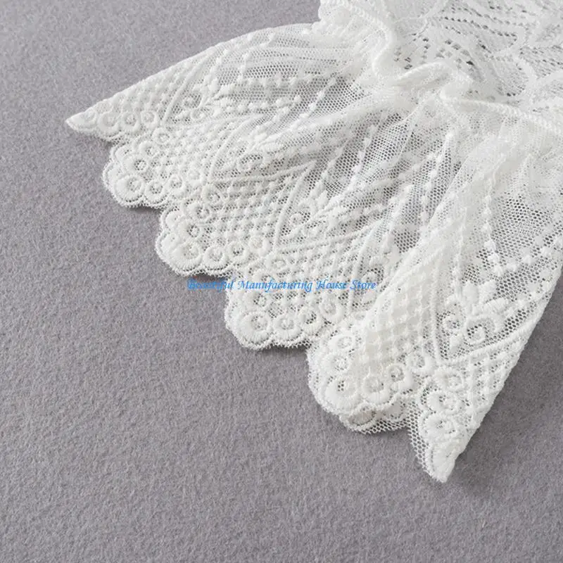 

E56A Fashion Elastic Wrist Cuffs White Fake Sleeve Skirt Lovely Cosplay Maid Sleeves