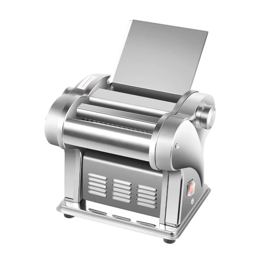 

110V Electric Pasta Maker Machine, 135W Commercial Dough Roller Maker, 410 Stainless Steel Automatic Noodle Making Pasta Maker
