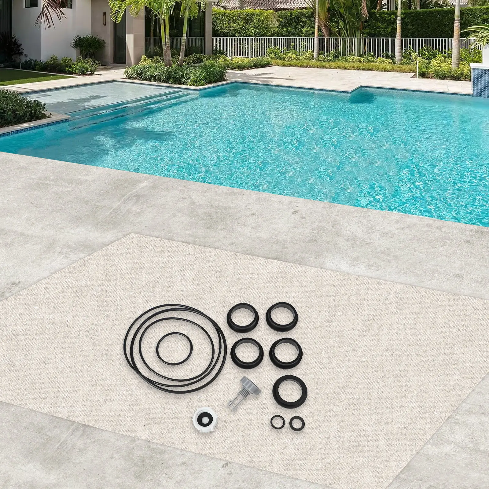 For Intex Sand Filter Pump Maintenance Kit Includes Drain Valve Cover Air Release Valve and O Rings Replacement