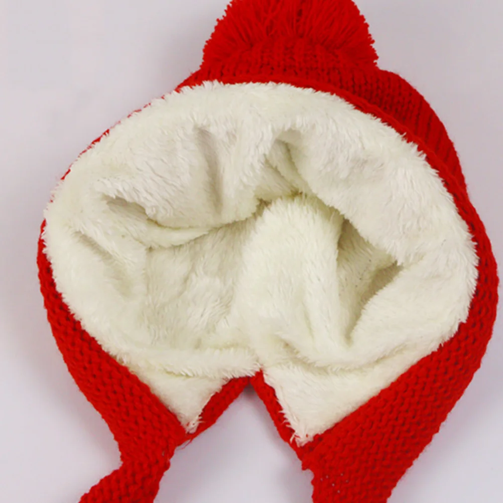 Czapka zimowa z dzianiny, ciepła, wełniana, dziecięca, świąteczna, z wzorem renifera, gruba, szydełkowa, z nausznikami, czapka beanie dla maluchów, czapki zimowe.
