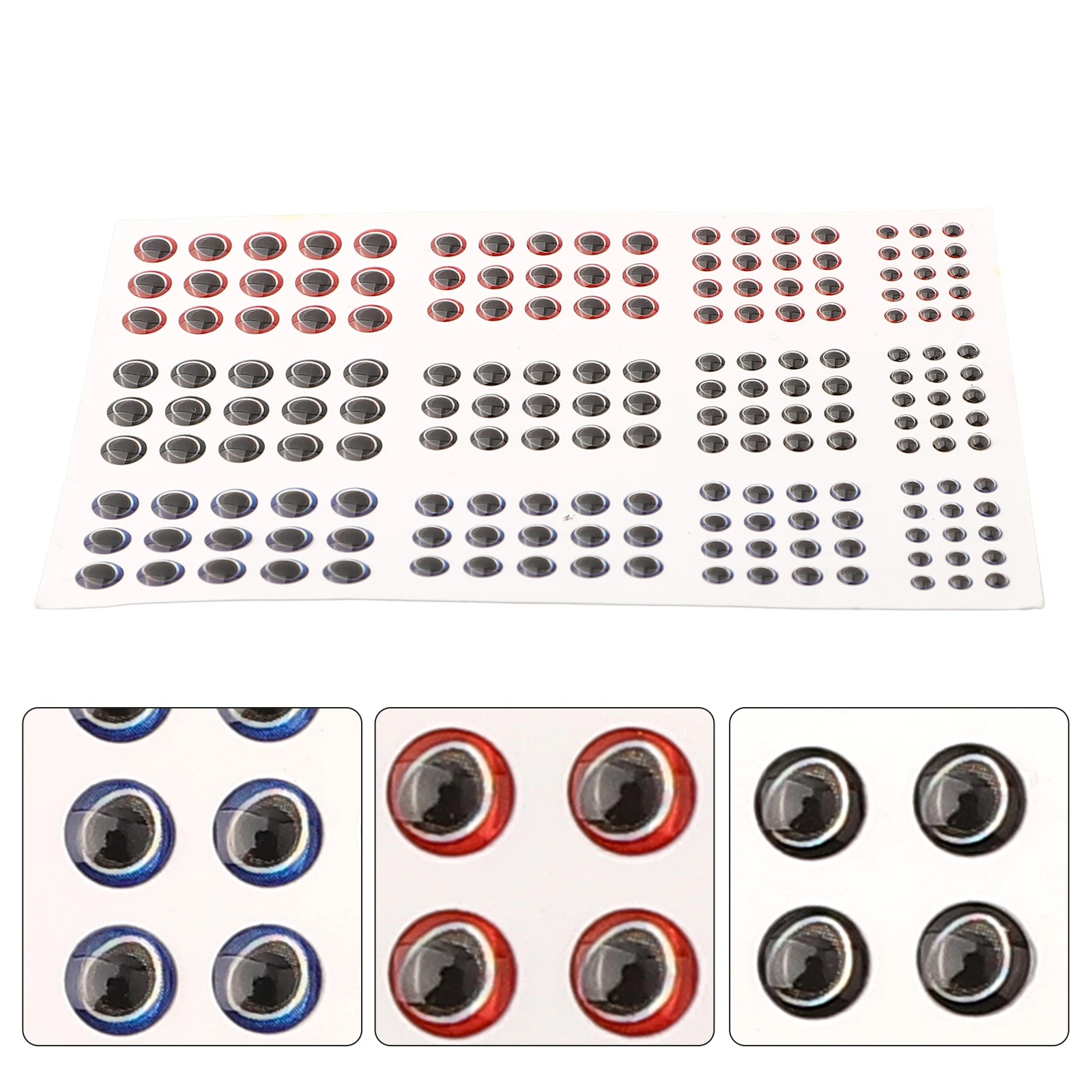 183Pcs/lot Fishing Lure Eyes Holographic 3D 3-6mm Artificial Fish Eyes Sticker  Fishing Lures Eyes Lifelike Fish Eyes DIY