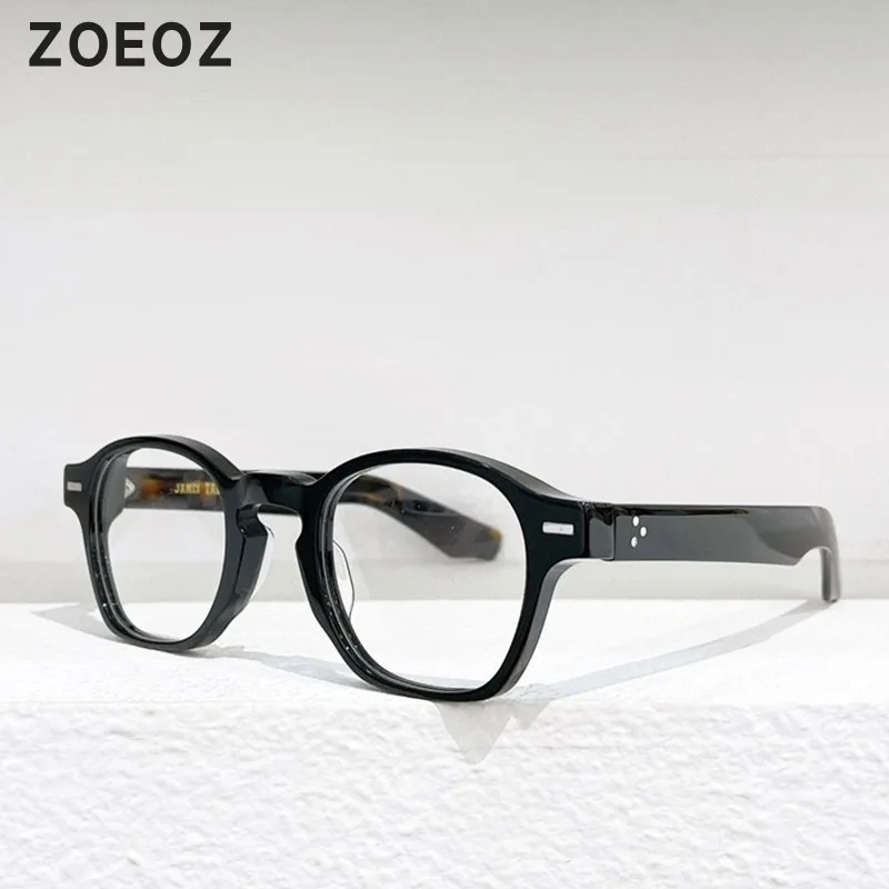 

James Tart 502 Vintage round Acetate glasses frame myopia glasses men eyeglass frames for women Optical blue light glasses