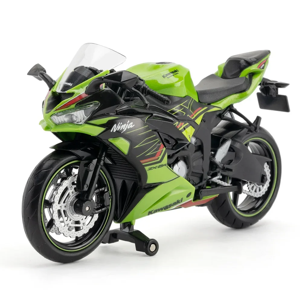 1:12 Kawasaki Ninja ZX-6R Motorcycle Model Toy Vehicle Collection Autobike Shork-Absorber Off Road Autocycle Toys Car M51