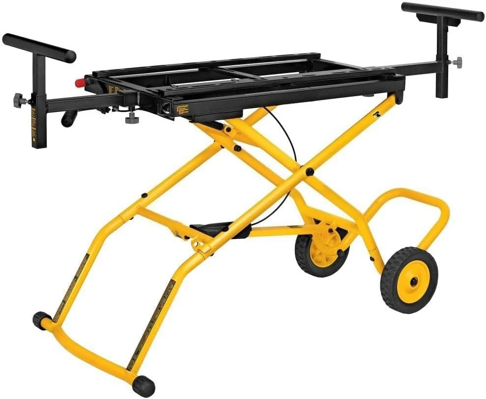 Miter Saw Stand With Wheels (DWX726), Yellow image 2