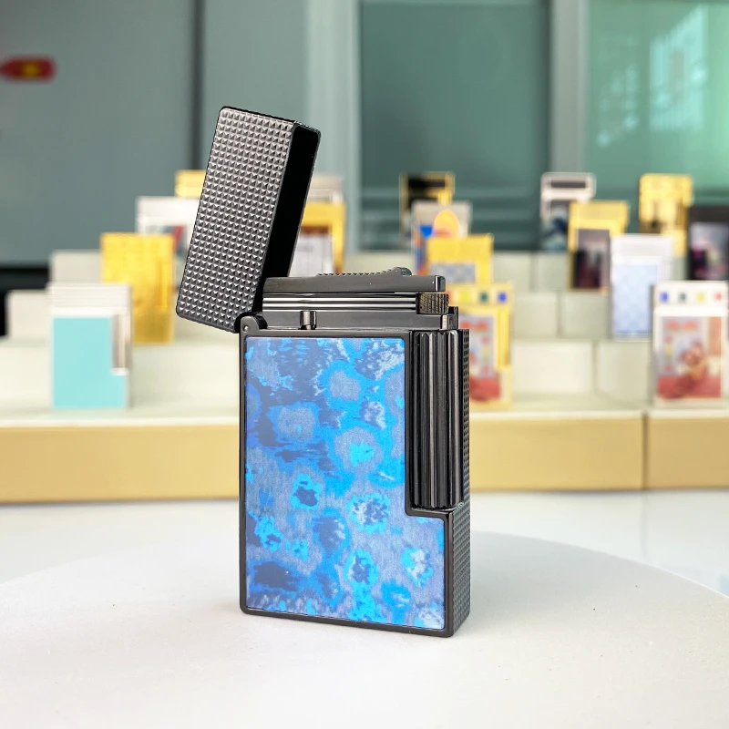 

New commemorative edition luxury butane lighter single and double flame flat tone natural paint smoker L2 series 19021