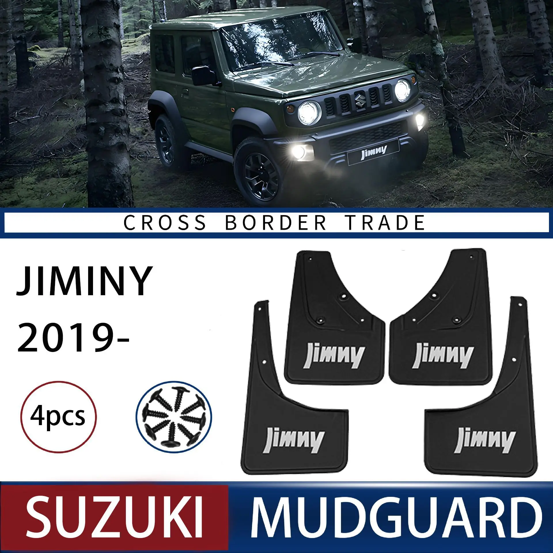 

FOR Suzuki Jimny 2019-2023 Car Molded Mud Flaps Splash Guards Mudguards Front Rear Styling Front Rear Car Accessories