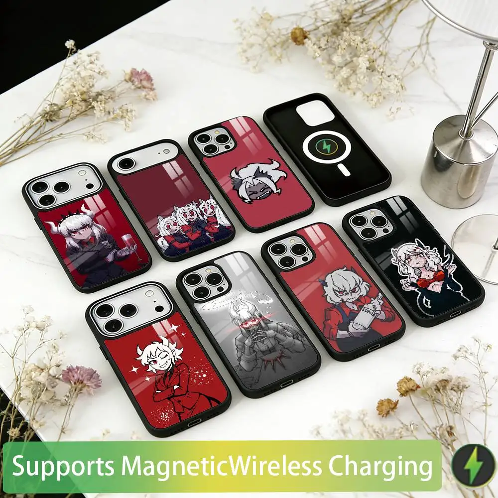 H-Helltaker Game Phone Case For iPhone17,16,15,14,13,12,11 Plus,Pro Supports Magnetic Wireless Charging