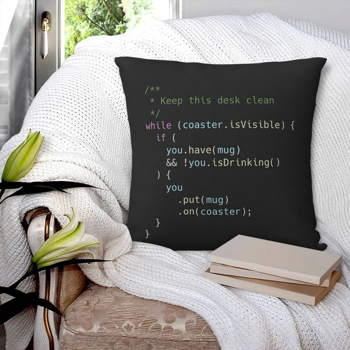 The Perfect Coaster For Programmers Square Pillowcase Polyester Pillow Cover Cushion Comfort Throw Pillow For Home Bedroom