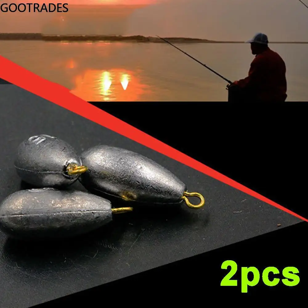 

Willow leaf Oval Angling Gear Tackle Solid Sinking Bait Fishing Sinkers Lead Weights Lead Sinker Fishing Accessories