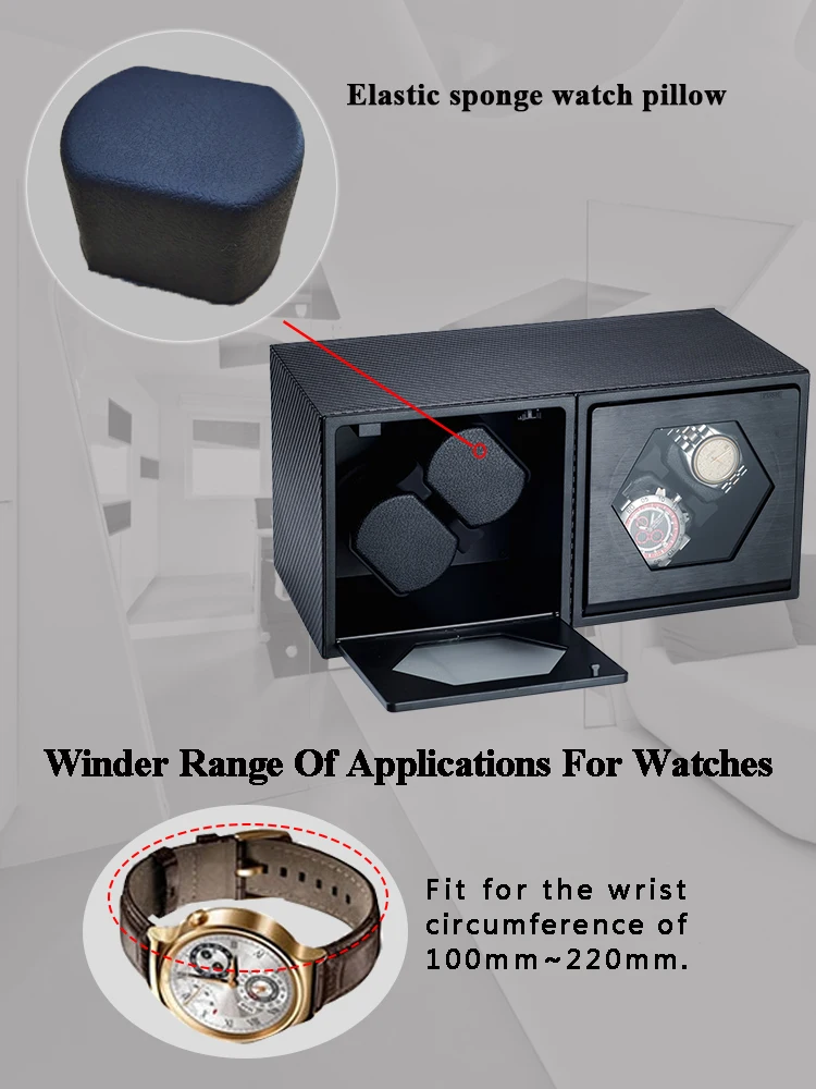 ZAPANAS ملفاف ساعة للساعات الأوتوماتيكية مع صندوق ساعات محرك Mabuchi ساعة شاكر عرض تخزين جامع