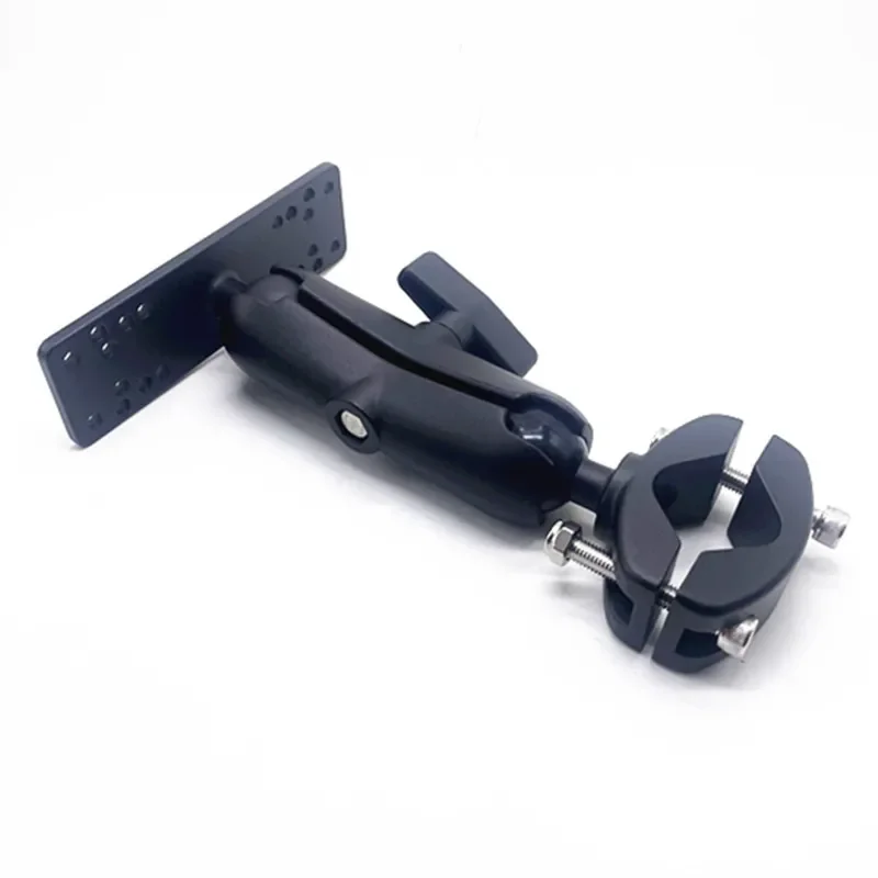 1.5" Ball Aluminum Fish Finder Mount with Clamp Base for Rails  for Boat, Compatible with Garmin, Lowrance and More