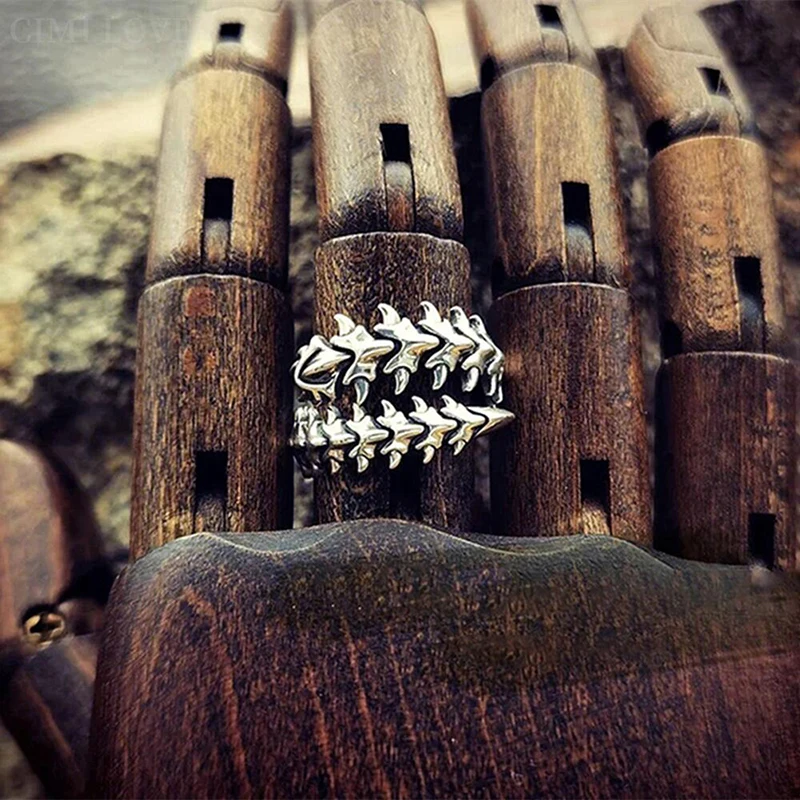 Retro Ring Adjustable Opening Unisex Punk Gothic Centipede Rings Jewelry Gift Prop Accessories