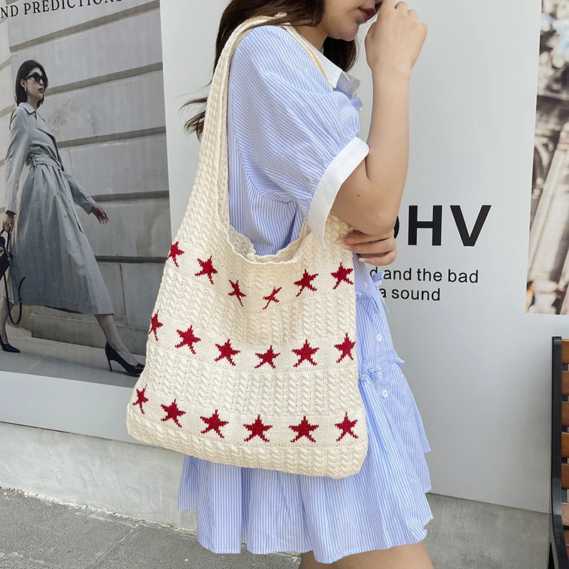 

New Women's Straw Woven Shoulder Bag Handmade Boho Beach Tote Crossbody Purse Summer Rattan Clutch Casual Outdoor Shopping Bags
