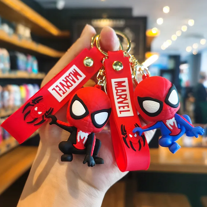 

Squatting Spider-Man Keychain Doll Machine Figurine Cartoon Cute Small Gift Present Foreign Trade Accessory Toys Anime Cartoon