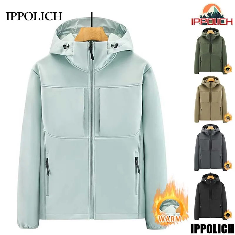 

Осень-зима мужская утолщенная флисовая походная куртка ветрозащитная куртка с капюшоном уличная треккинговая альпинистская спортивная повседневная теплая куртка