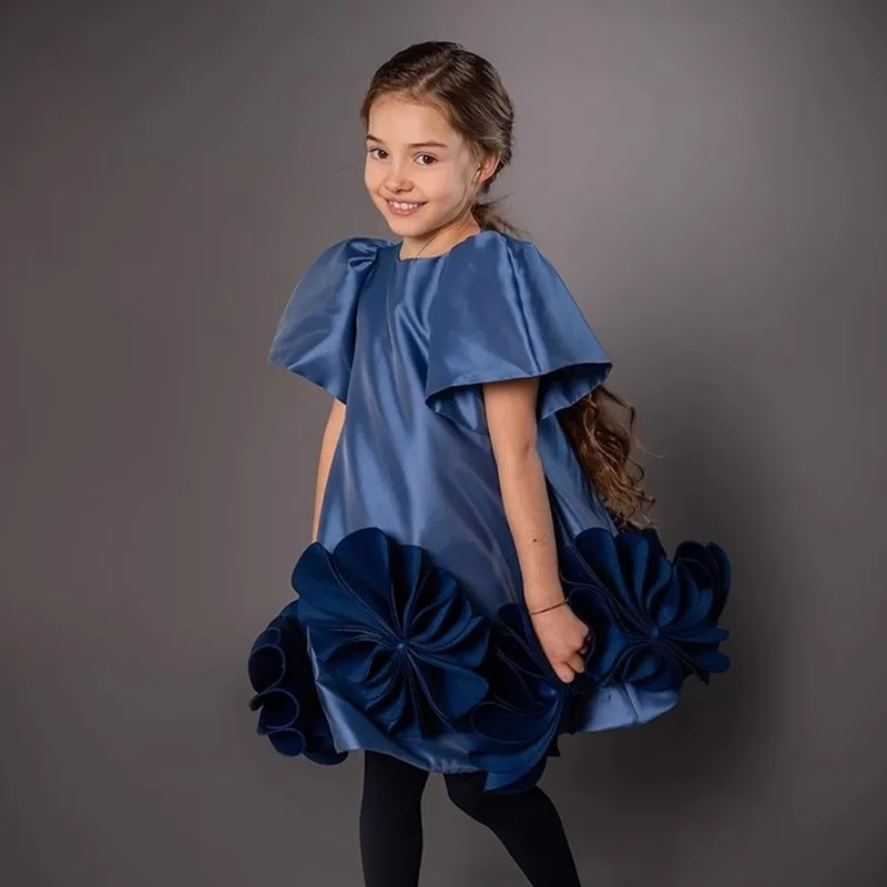 

New Summer Dress Children Princess Evening Gown Wedding Birthday Party Girls Dresses A4441 Vestidos Ropa Para Niña