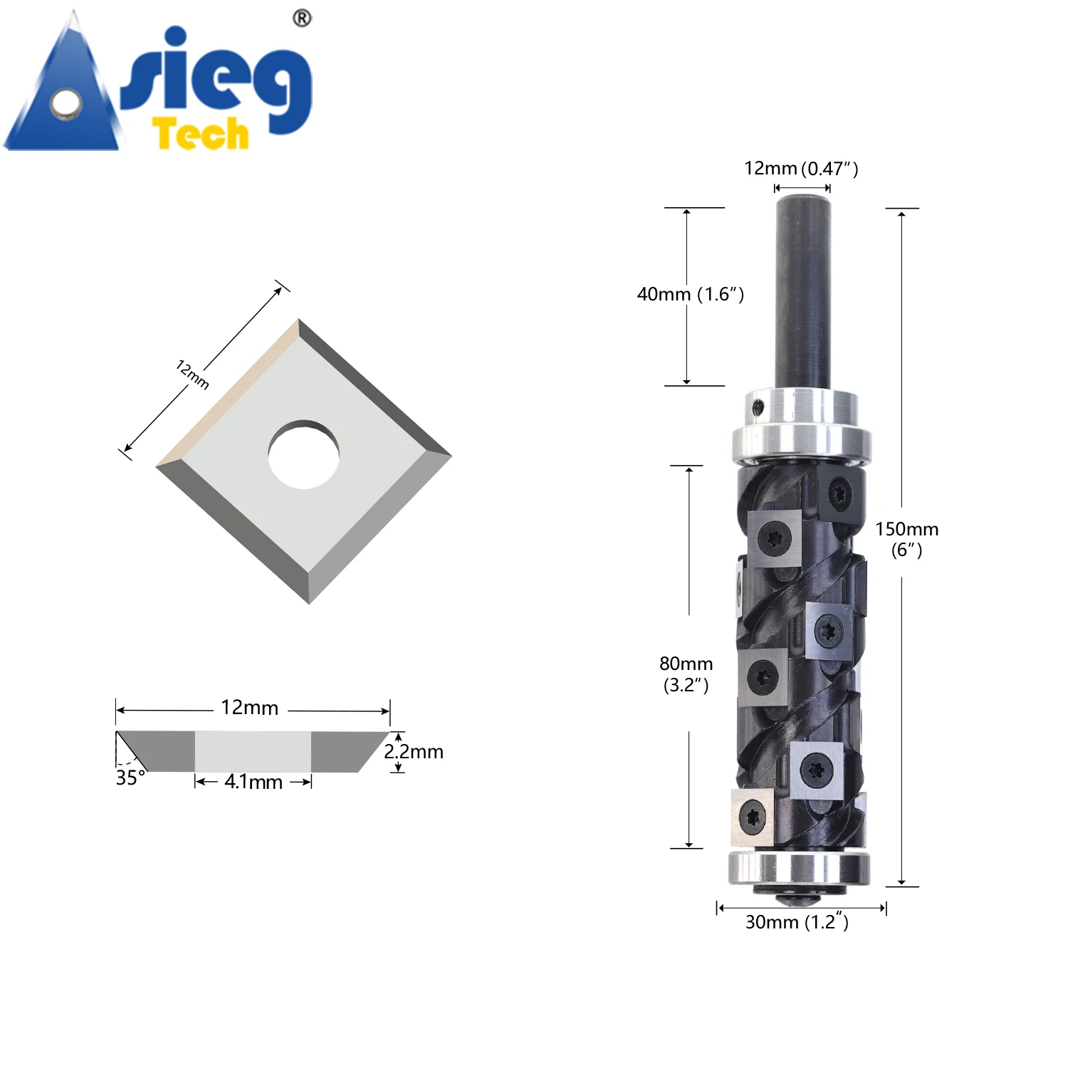 Spiral Flush Trim Router Bit 12.7mm 1/2