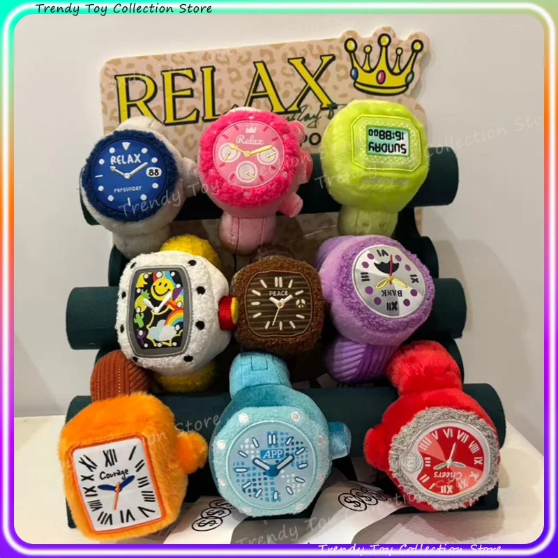 

New POP SUNDAY Relax 2.0 Watch Series Blind Box Plush Keychain Fashion Accessories Cute Wearable Fashion Jewelry Toys Gifts