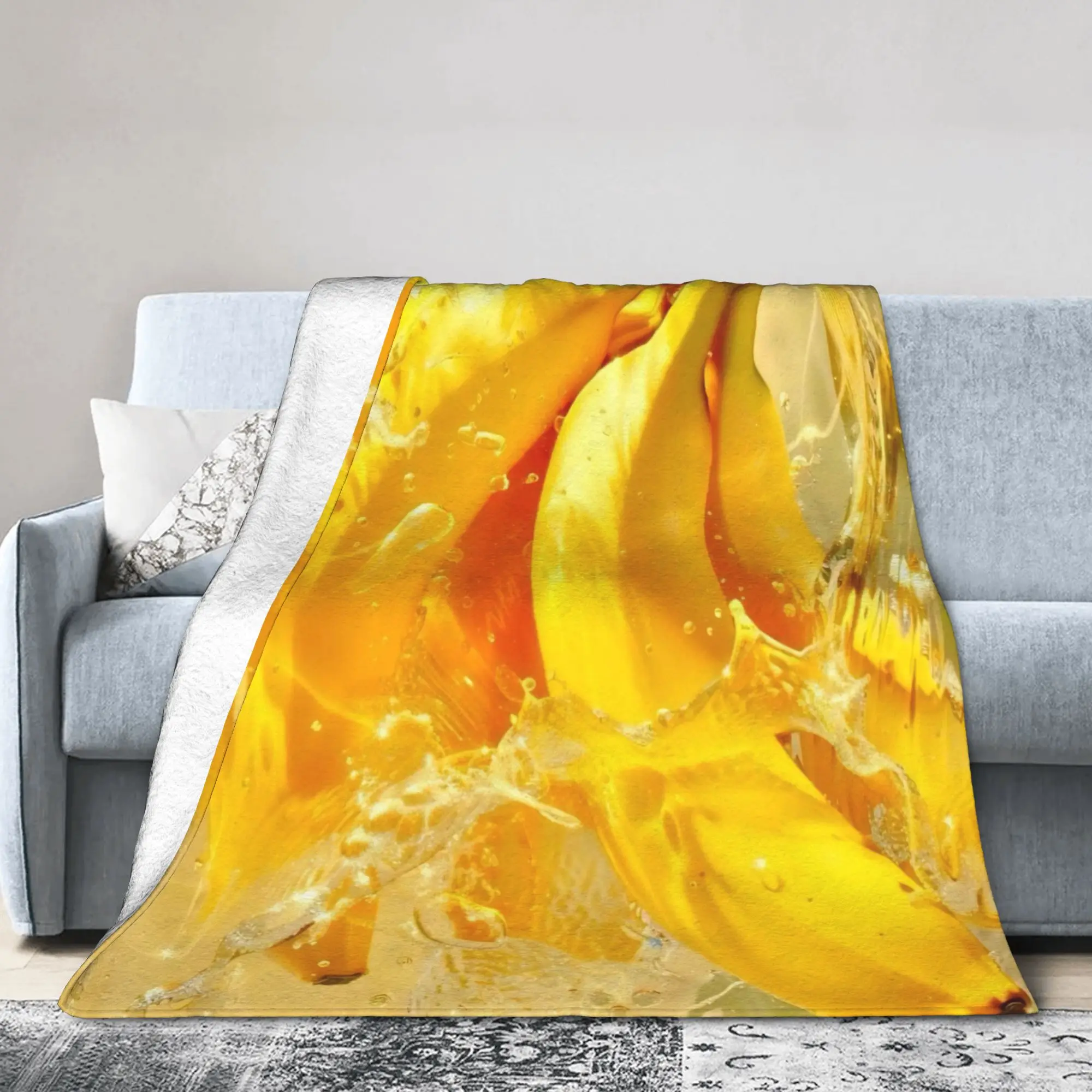 Banana Frutiger Aero Flannel Blankets  Awesome Throw Blankets for Home 150*125cm Plush Thin Quilt