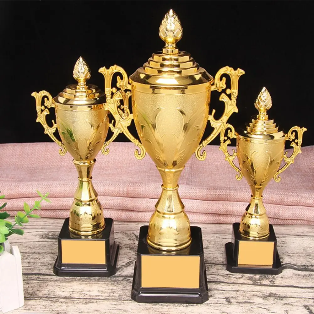 Children's Gold Trophy Awards Competition Soccer Plastic Model Winner Award Trophy Toy School Rewarding Supply Small Prize Cup