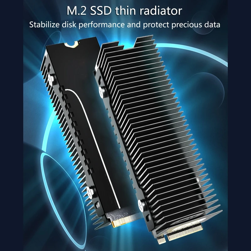 Пылезащитный радиатор SSD M2 NVME NGFF M.2 2280, радиатор из алюминиевого сплава, теплопроводность, силиконовая подкладка