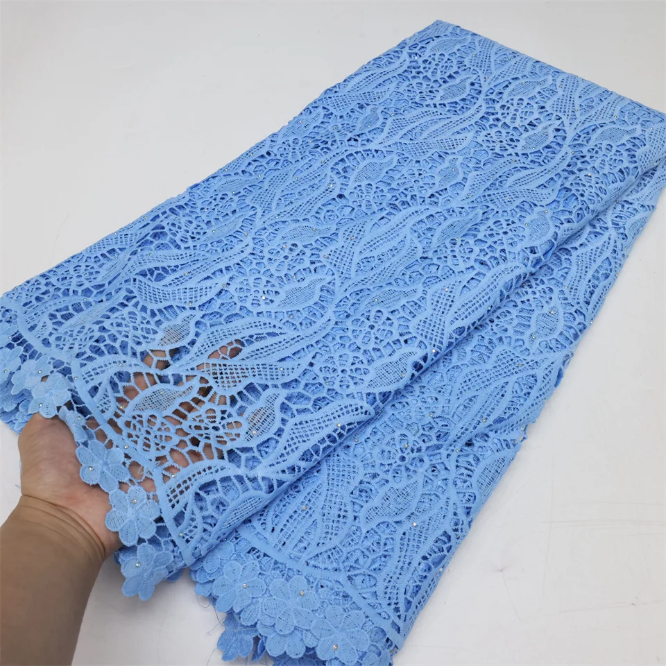 PGC Nigerian Milk Silk Lace Fabric African Cord Lace Fabric 2024 High Quality Water Soluble Lace Material For Wedding Sew LY1982