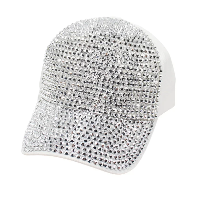 

Fashion Luxury Rhinestones Pearl Baseball Cap Women Party Sequins Snapback Colorful Hip Hop Hat Cotton Bling Diamond Ladies Cap