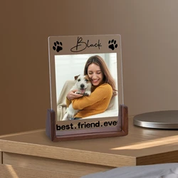 Pet Memorial Picture Frame Our Personalized Name Best Friend Ever Photo Frame Dog Sympathy Loss Gift for Cat Owner Pet Lovers