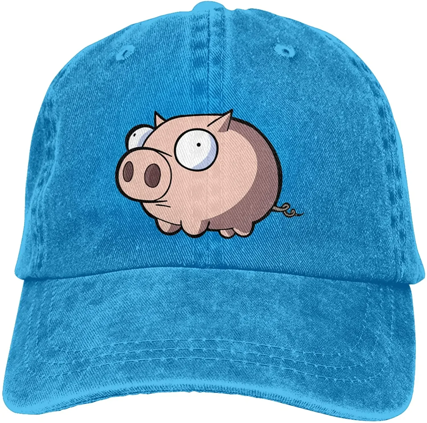 Cute Pig Baseball Cap Funny Cowboy Hat Unisex Adult Vintage Trucker Hats Adjustable Washable