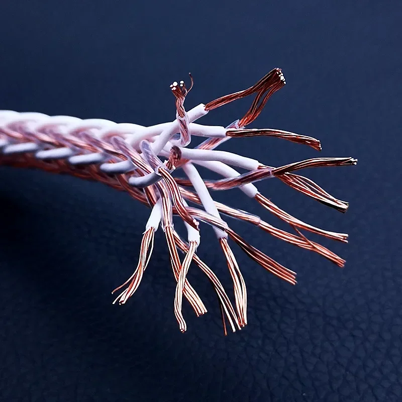 Alta fidelidade 8tc 16 núcleos 7n occ cabo de alto-falante de cobre puro hi-end cabo de alto-falante de áudio fio