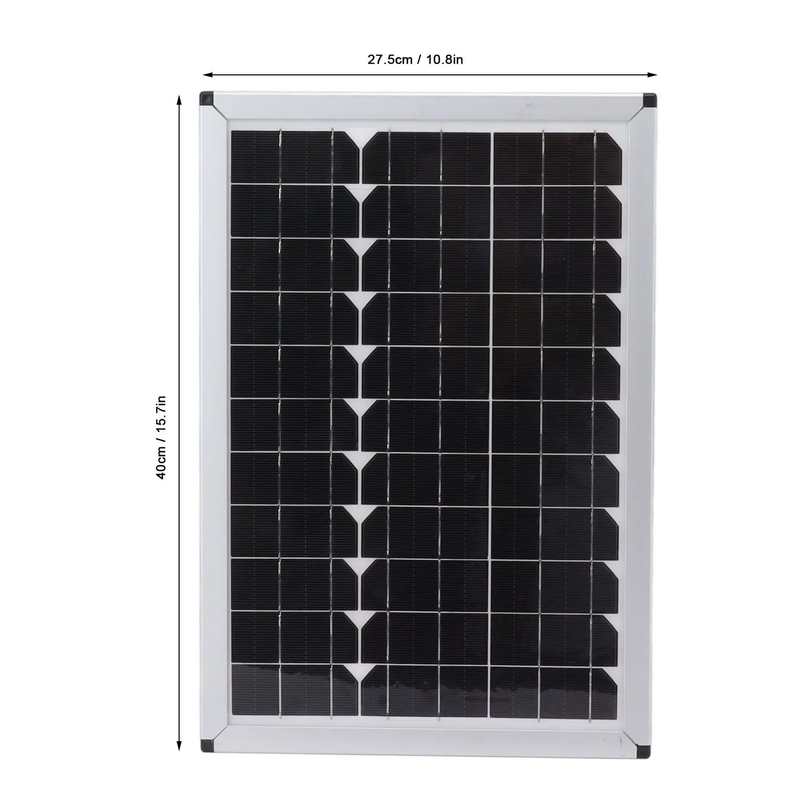 Solar Panel With Battery Clip Aluminum Frame Non Deformable Electric Heating Plate Monocrystalline Silicon Dc Cigarette Lighter