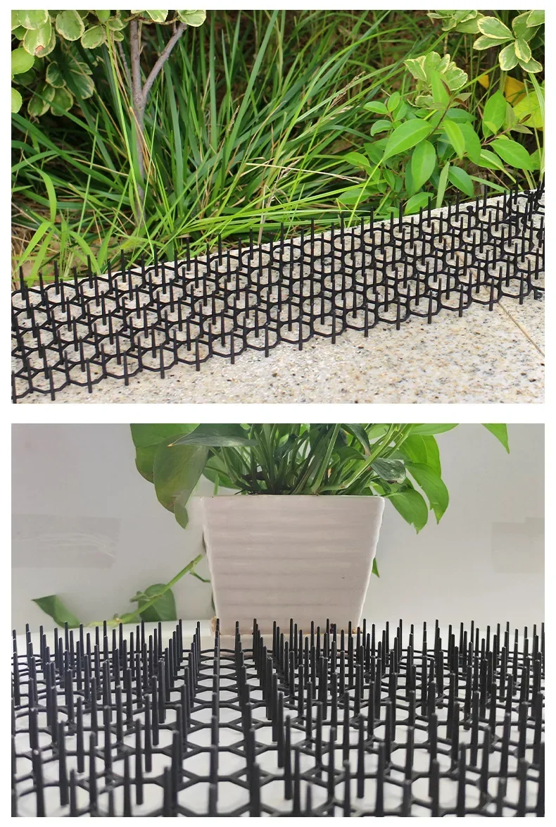 1pc Cat Thorn Mat Dog Garden Anti-Cat Dog Outdoor Supplies Fences Anti-Cat Thorn Mat Plastic Fence Wall Spikes Animal Expulsion