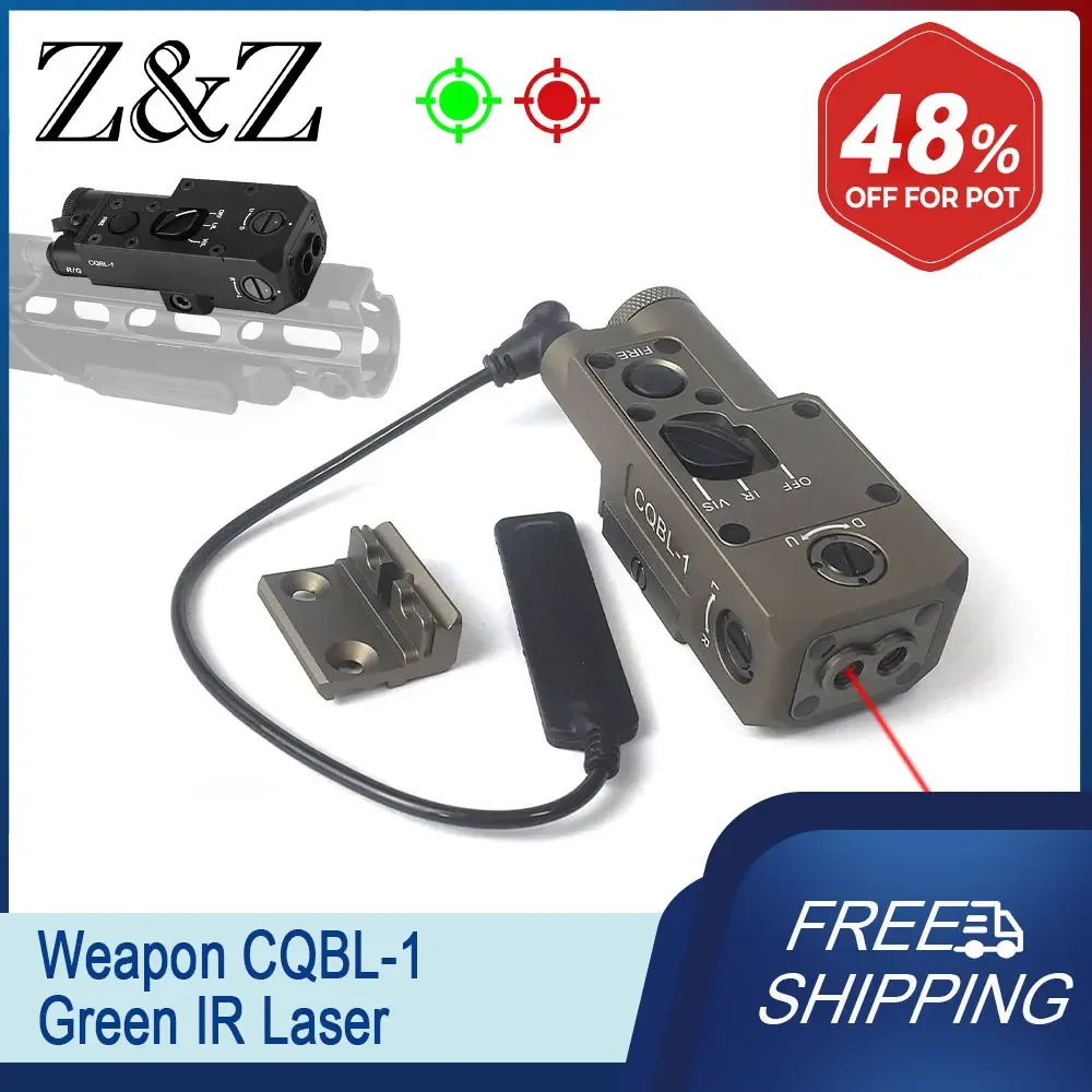 

Metal CQBL-1 Weapon Aiming Indicator Red Green La-ser Infrared Tactical CQBL With IR Tactical Mod Button Switch For 20MM Rail