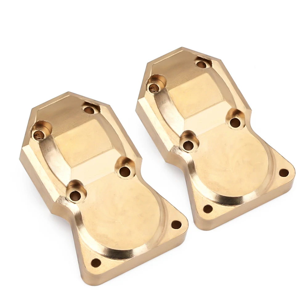 Brass Diff Cover Front Rear Heavy Duty Differential Axle Cover for Axial SCX24 90081 1/24 RC Crawler Car Parts