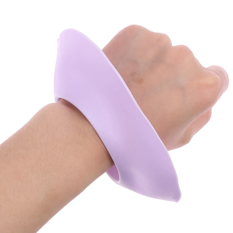 Correa de silicona para lavado de cara, reloj de pulsera de Spa, Color sólido, impermeable, accesorios para el cabello, envoltura para la cabeza, maquillaje hecho a mano, 1 par