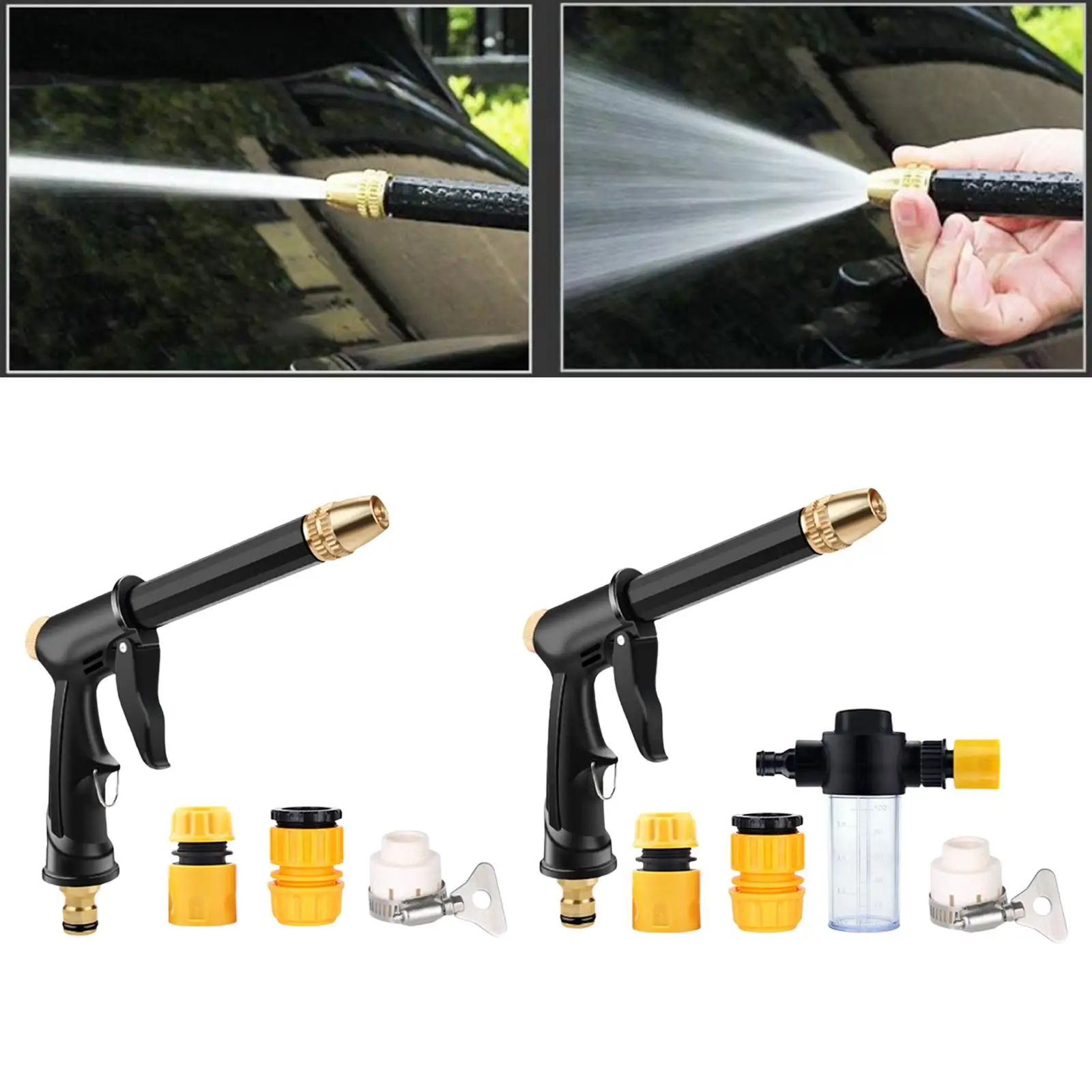 High Pressure Washer Gun Adjustable Spray Mode with Spray Nozzle Tips for Gardening Car Washing Daily and Professional Use