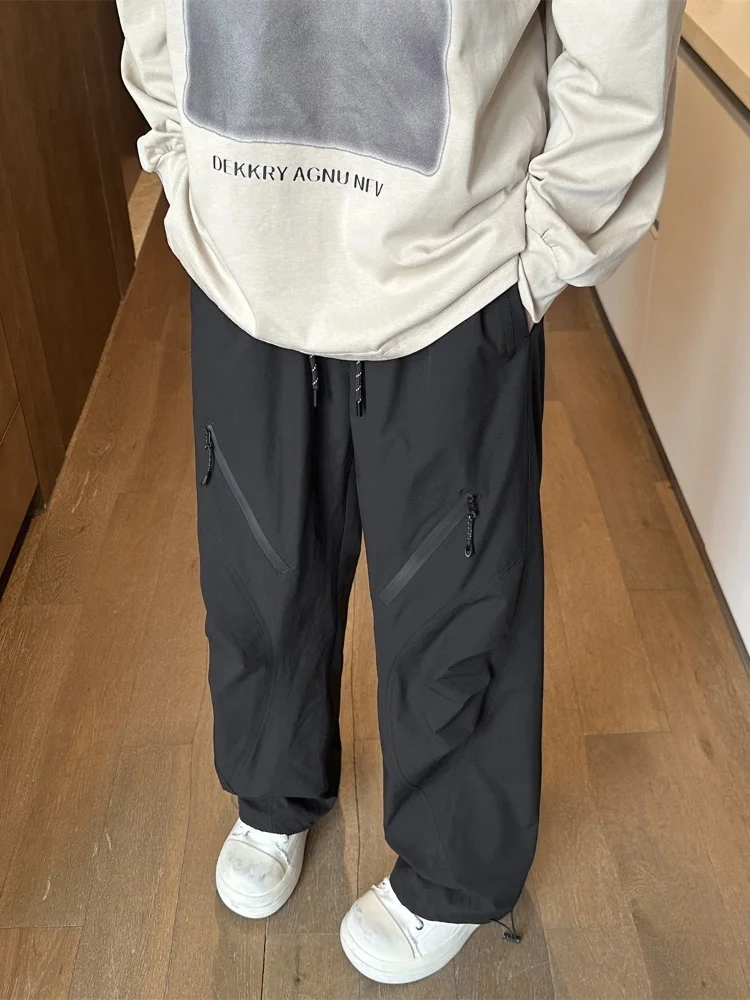 

Qui Dry Straight Leg Casual Pants Men's Autumn Thin New Faion High Street Outdoor Sports Leisure Long Trousers