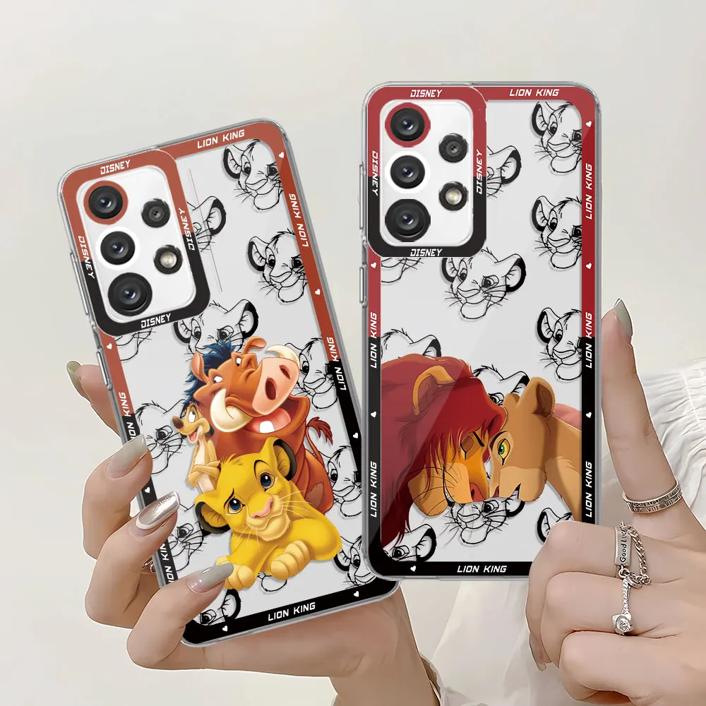 Cartoon Disney The Lion King Simba Case for Samsung Galaxy A15 A73 A13 A53 A25 A34 A23 A22 A14 A52 A33 A12 A32 A11 TPU Cover