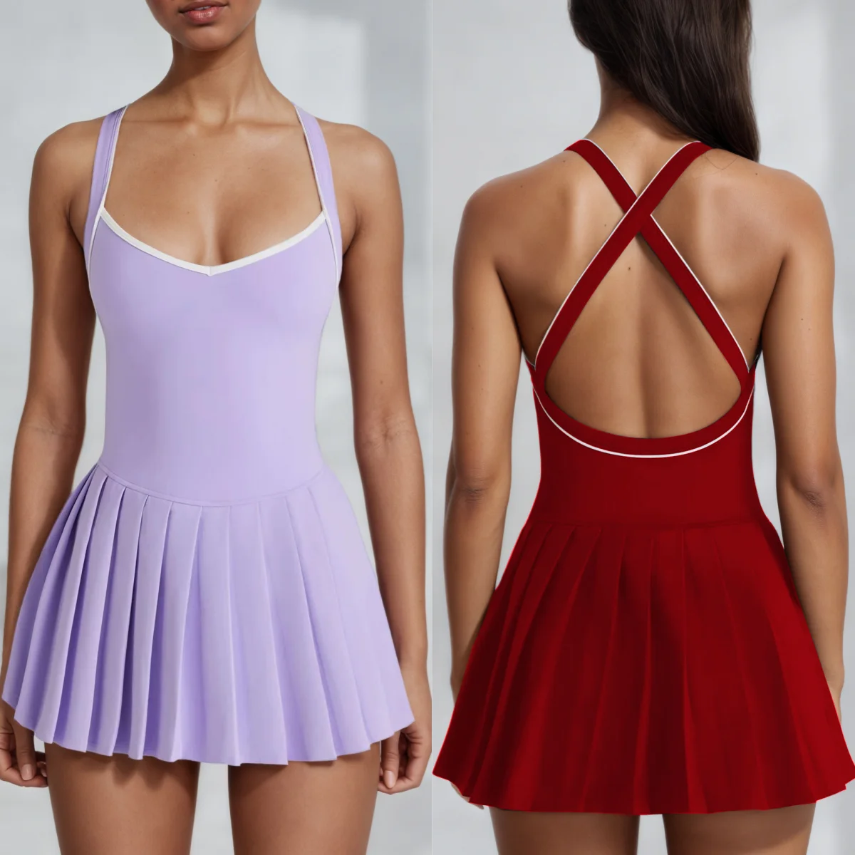 

Women Bodysuits Fitness Sports Tennis dress Yoga Jumpsuits Breathable Sports Yoga Clothing golf Gym Set Push Up Workout Clothes