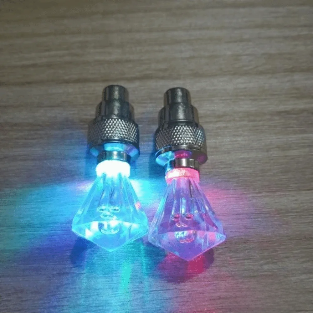 Accessories Waterproof Bicycle Valve Lights Practical Neon Lamp Bike Wheel Light Flash Tire Valve Caps Night Riding