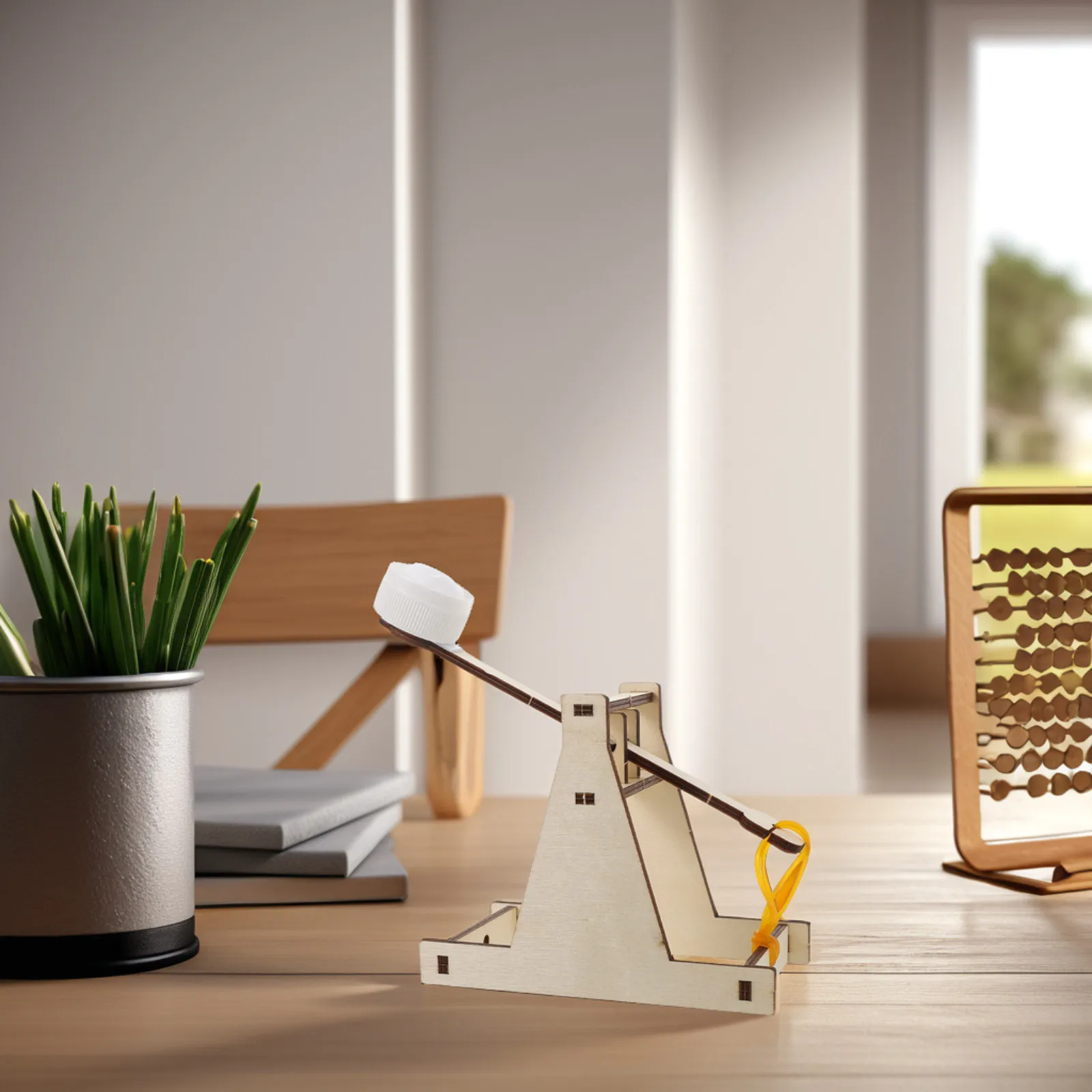 Kit de Catapulta de Madeira DIY para Crianças: Construa um Mini Trebuchete, Explore a Física, Ciência, Educação e Criatividade