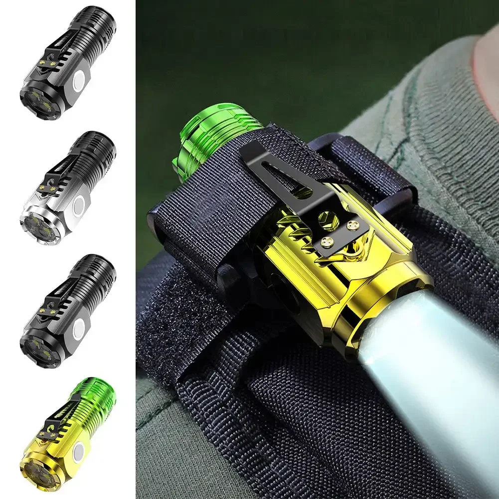 Three Eyes Little Monster Flashlight Super Bright Mini Portable Multi-functional Small Steel Cannon Light Flashlight