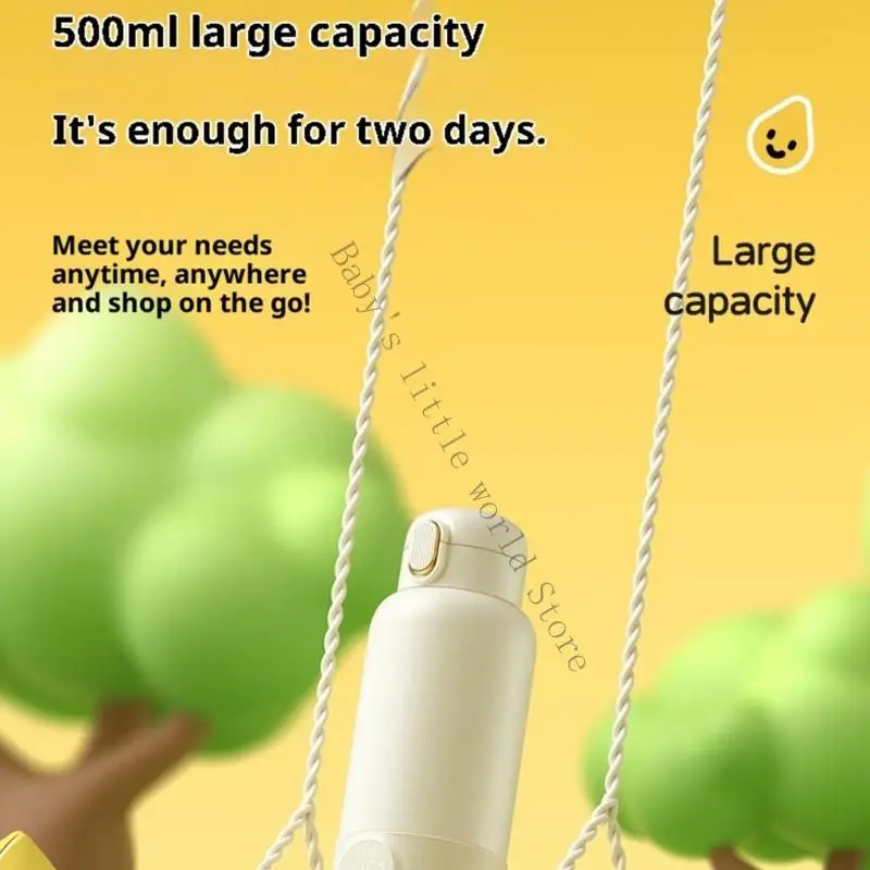 500 مللي سخان زجاجة الطفل دفئا مع منع تسرب مزدوج الختم الاحترار السريع لتغذية حليب الأم في الهواء الطلق B2EB #4