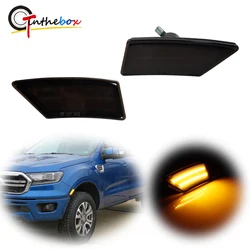 Gtinthebox Amber / White LED Car Front Fender Side Marker Lights For 2019-2022 Ford Ranger XL, XLT, Lariat Turn Signal Lights