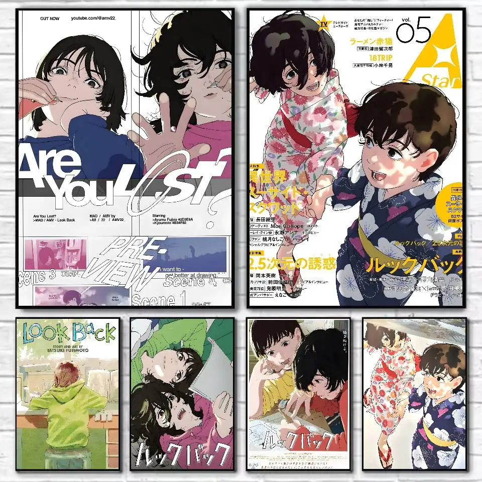 Póster con apariencia de Anime, decoración HD para el hogar, pared adhesiva, impermeable, para el hogar, sala de estar, Bar, decoración estética