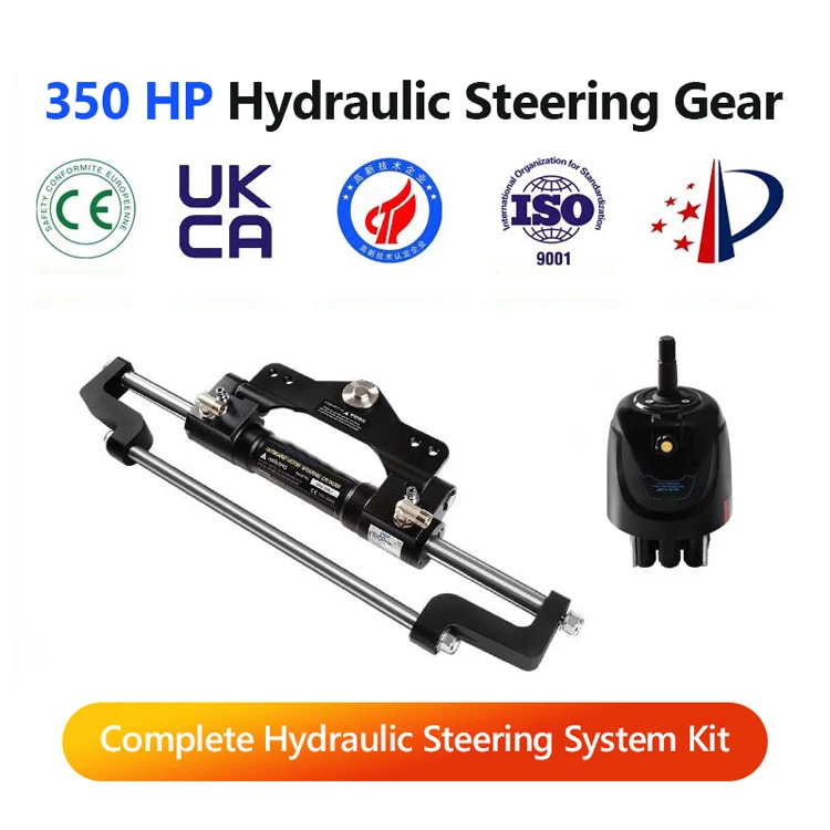 BHS-350 Marine Hydraulic Steering Helm Pump 350 HP 26ft Stainless Steel Cylinder, Helm Pump, Tube/Hose, Hose, Steering Wheel Use