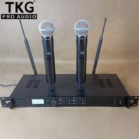 635-668nhz ULXD4D True Diversity uhf performance stage sound dual channel handhold lavalier headset wireless microphone system